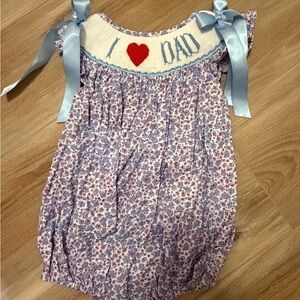 Babeeh Floral Baby Dress with Blue Accents